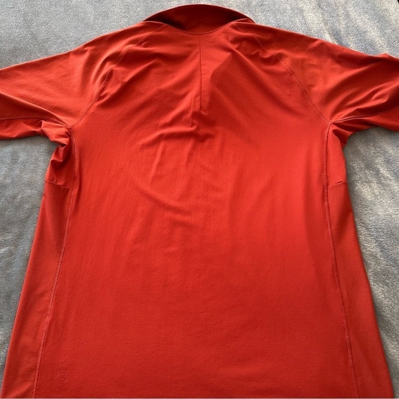 Lululemon Polo Shirt Mens Rust Stretch Golf Tennis Preppy Performance Casual - Picture 11 of 11
